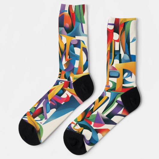 Vertikale Gestaltung der Buchstabenteile Socken (Linkes Detail)