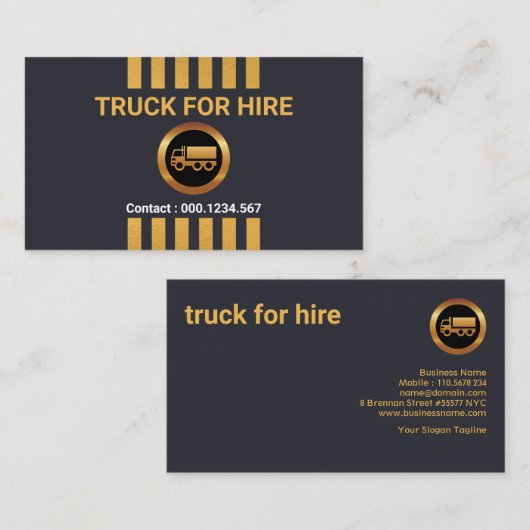 Vertikale Gold Tabs Graufahrer Visitenkarte (Vorne/Hinten)