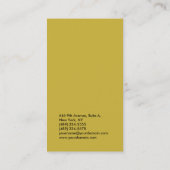 Vertikale Goldfarbe beruflicher schlichter Manager Visitenkarte (Rückseite)