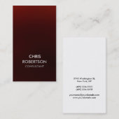 Vertikale, grau-rote attraktive Visitenkarte (Vorne/Hinten)
