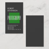 Vertikale Grauwald Green Trendy Business Card Visitenkarte (Vorne/Hinten)