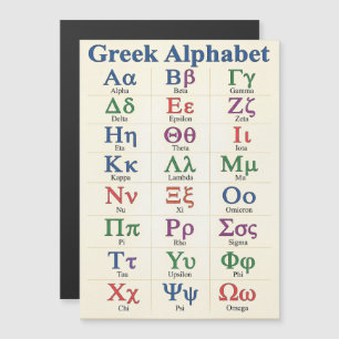 Vertikale griechische Alphabet-Magnetkarten-Buchst Magnetkarte