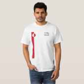 Vertikale grönländische Flagge in rot-weiß Minimal T-Shirt (Vorne ganz)