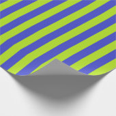 Vertikale, grüne und blaue Streifen Geschenkpapier (Ecke)
