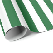 Vertikale grüne und weiße Streifen Geschenkpapier (Rolleneckpunkt)