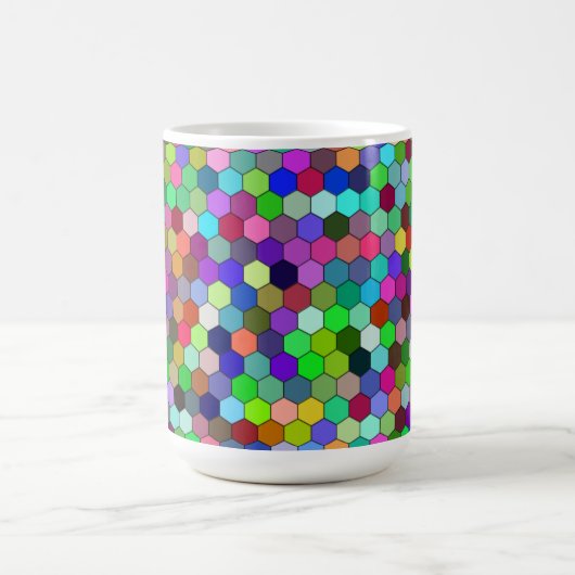 Vertikale Hexagons 15oz Tasse (Mittel)