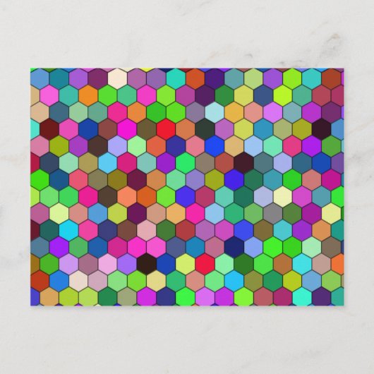 Vertikale Hexagons Postkarte (Vorderseite)