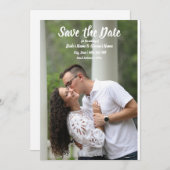 Vertikale Hochzeit speichert das Datum Einladung (Vorne/Hinten)