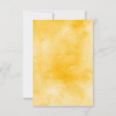 Vertikale Hochzeit von Navy Blue und Yellow Floral RSVP Karte (Rückseite)