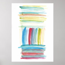 vertikale horizontale Linien Aquarellmalerei Poster
