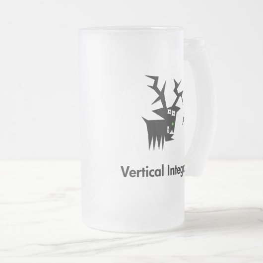 Vertikale Integration von Hirschen Mattglas Bierglas (VorderseiteRechts)