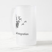 Vertikale Integration von Hirschen Mattglas Bierglas (Vorderseite Links)