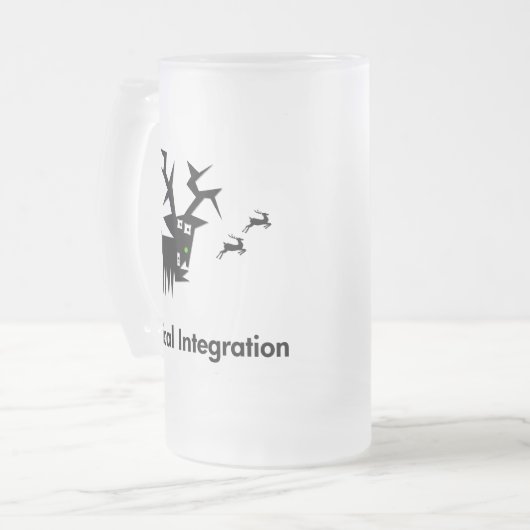 Vertikale Integration von Hirschen Mattglas Bierglas (Vorderseite Links)