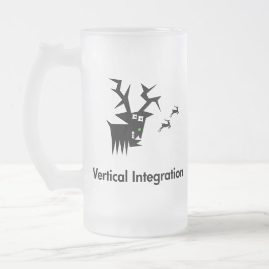 Vertikale Integration von Hirschen Mattglas Bierglas (Links)