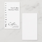 Vertikale Kaffee-Lochkarte Treuekarte (Vorne/Hinten)