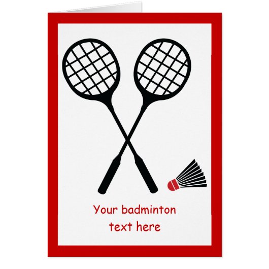 Vertikale Karte Badminton (Vorne)