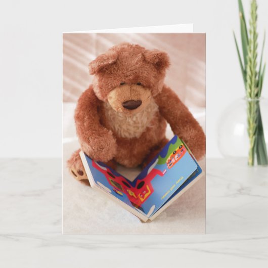 Vertikale Karte des Teddybären lesen (Vorderseite)