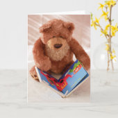 Vertikale Karte des Teddybären lesen (Gelbe Blume)