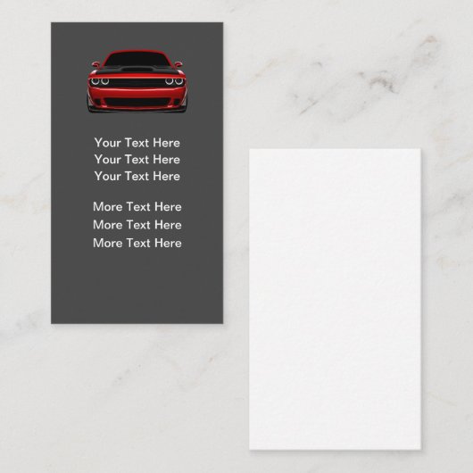 Vertikale Kfz-Visitenkarten Visitenkarte (Vorne/Hinten)