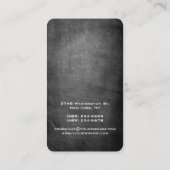 Vertikale Khalkboard Einzigartiges Design Visitenkarte (Rückseite)