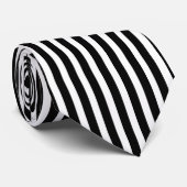 Vertikale Krawatte Schwarzweiß (Gerollt)