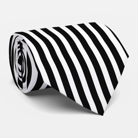 Vertikale Krawatte Schwarzweiß (Gerollt)