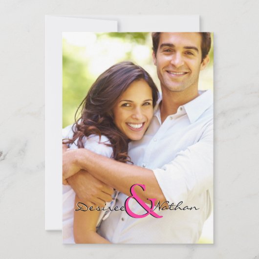 Vertikale kundengerechte Foto-Hochzeits-Einladung Einladung (Vorderseite)