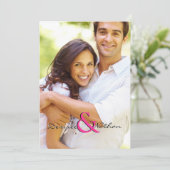 Vertikale kundengerechte Foto-Hochzeits-Einladung Einladung (Stehend Vorderseite)