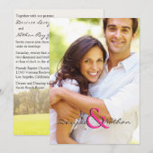 Vertikale kundengerechte Foto-Hochzeits-Einladung Einladung (Vorne/Hinten)