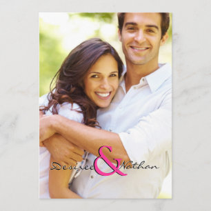 Vertikale kundengerechte Foto-Hochzeits-Einladung Einladung