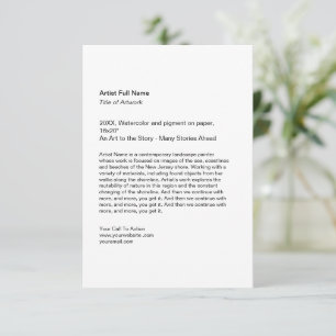 Vertikale Kunstausstellung Kunstshow Plakate Mitteilungskarte