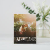 Vertikale Liebe und danke Hochzeit Danke Karte (Stehend Vorderseite)
