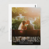 Vertikale Liebe und danke Hochzeit Danke Karte (Vorne/Hinten)