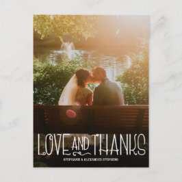 Vertikale Liebe und danke Hochzeit Danke Karte