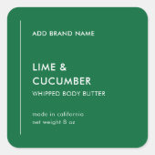 Vertikale Linie Hinzufügen eines benutzerdefiniert Quadratischer Aufkleber (Vorderseite)