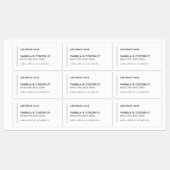 Vertikale Linie Hinzufügen eines modernen Markenpr Etiketten (Blatt)