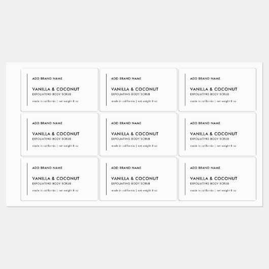 Vertikale Linie Hinzufügen eines modernen Markenpr Etiketten (Blatt)