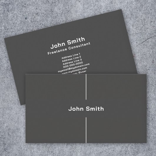Vertikale Linie, Minimalistisch schwarz Visitenkarte