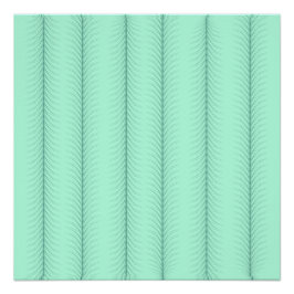 Vertikale Linien auf grün geprägtem Pfefferminzmus Poster