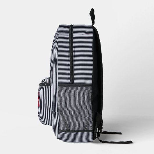 Vertikale Linien Bedruckter Rucksack (Rechts)