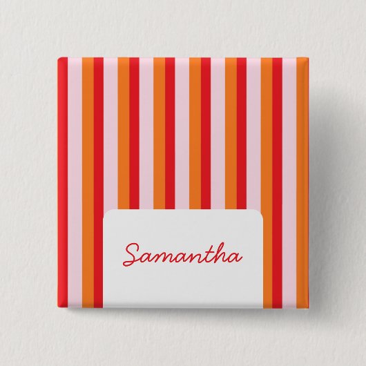 Vertikale Linien personalisierte Streifen Button (Vorderseite)