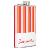 Vertikale Linien personalisierte Streifen Flachmann (Rechts)