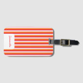 Vertikale Linien personalisierte Streifen Gepäckanhänger (Vorderseite (Horizontal))