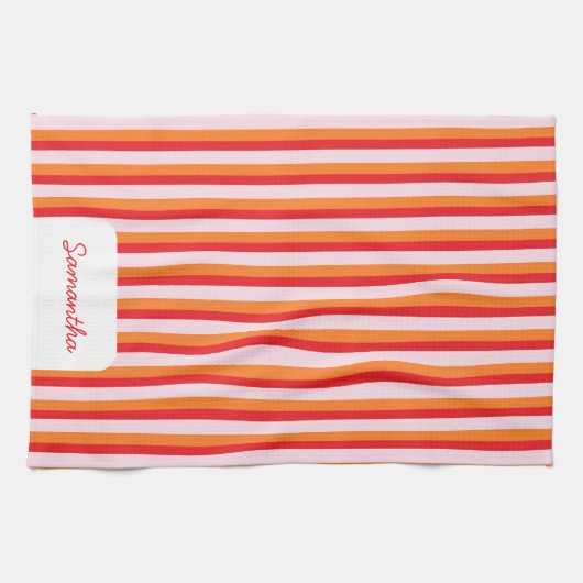 Vertikale Linien personalisierte Streifen Geschirrtuch (Horizontal)