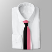 Vertikale Linien Rosa Schwarz Streifen Krawatte (Gebunden)