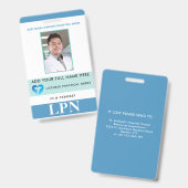 Vertikale LPN, lizenzierte praktische Krankenschwe Ausweis (Vorder- & Rückseite)