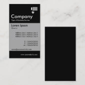 Vertikale mit einem Band versehen - Schwarzes Visitenkarte (Vorne/Hinten)