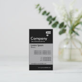 Vertikale mit einem Band versehen - Schwarzes Visitenkarte (Stehend Vorderseite)