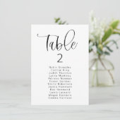 Vertikale, moderne Bohemische Tischsitzkarte von J Einladung (Stehend Vorderseite)