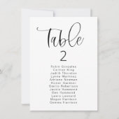 Vertikale, moderne Bohemische Tischsitzkarte von J Einladung (Vorderseite)